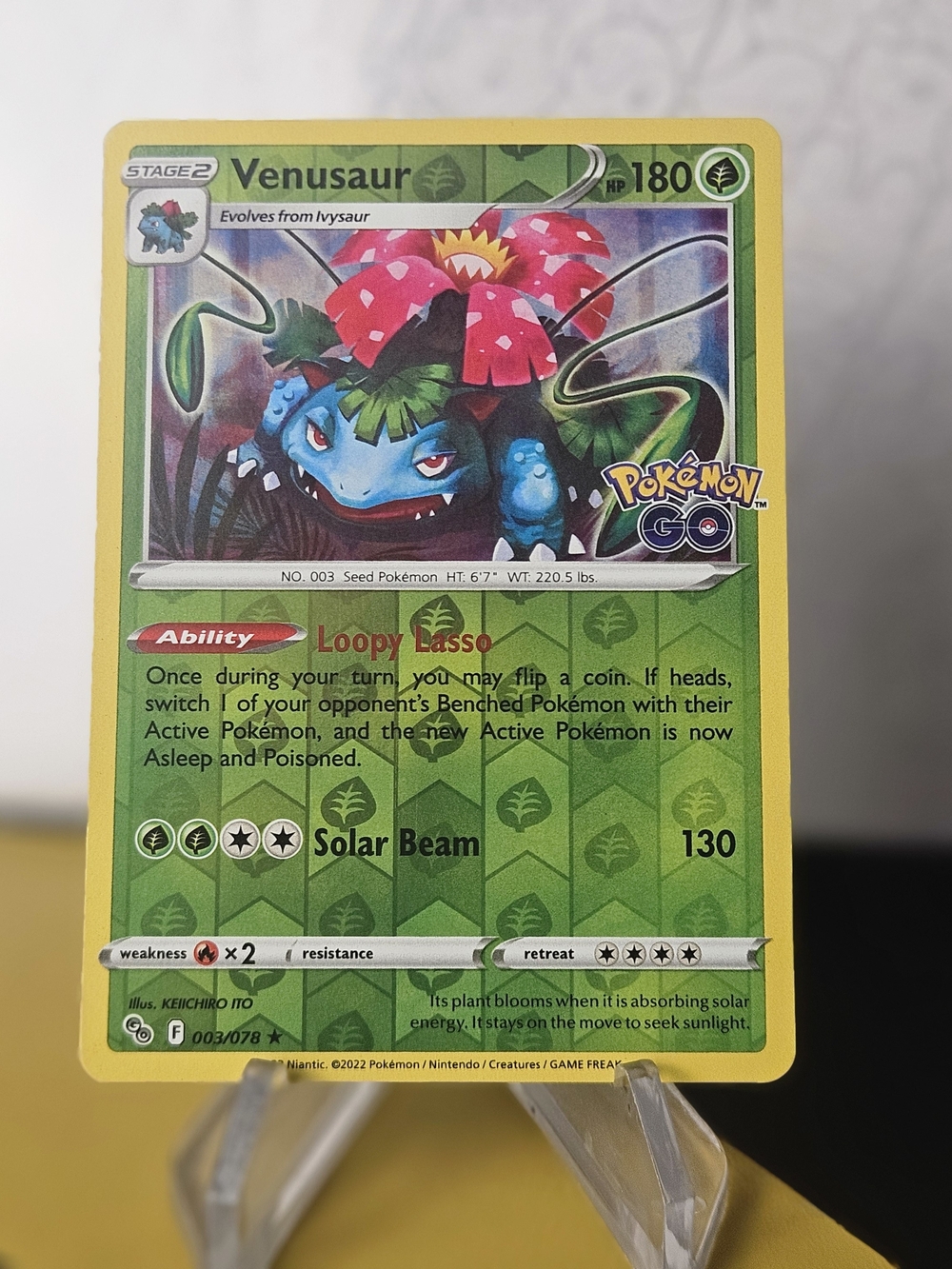 Venusaur 003/078 Pokemon TCG Reverse Holo Rare